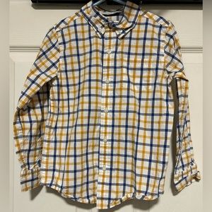 Janie & Jack, PLAID POPLIN boys dress shirt size 4